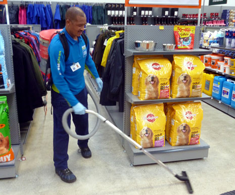 Pictured is franchisee Harry Ficks hard at work vacuuming at RD1