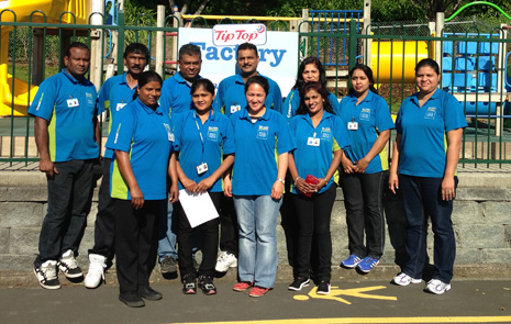 Pictured: Prem and Sonia Naicker, and Vijay Reddy and teams