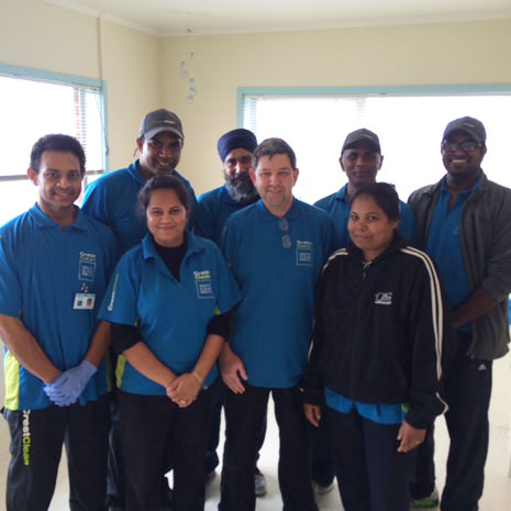 CrestClean Franchisees with trainer Jim McManus, center, happy to be trained and ready for floor care.