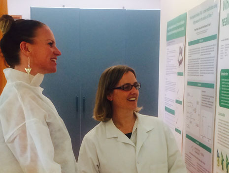 Hawkes Bay Regional Director Abby Latu on site at Analytical Research Laboratories with manager Rebecca Withnall.