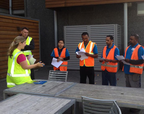 CrestClean franchisees attend a Health and Safety site induction.