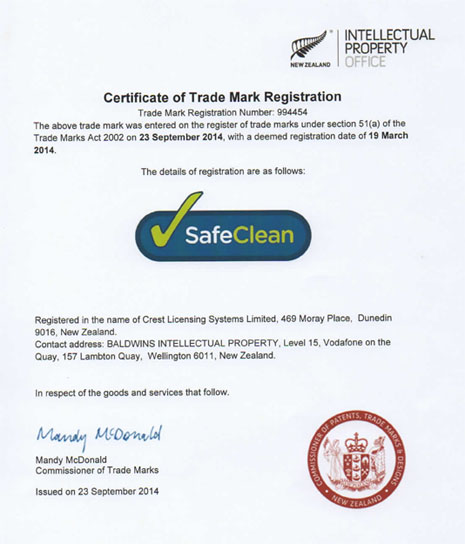 SafeClean Trade Mark Certificate Scan-465