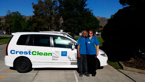 CrestClean Central Otago franchisees James and Patricia Sukhwant take pride in the work they do.