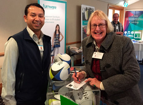 A Taranaki principal entered the draw to win rugby balls for their school.