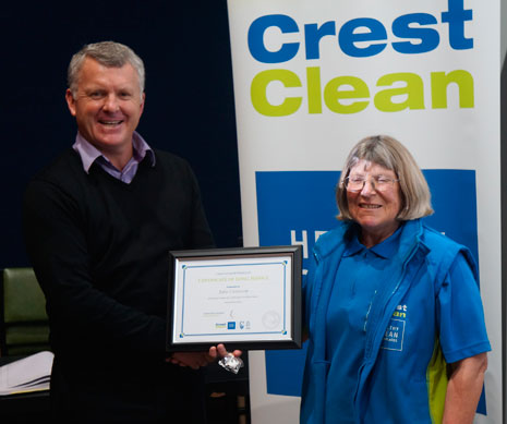 Grant McLauchlan presented Julie Cameron with her three year Long Service Award.