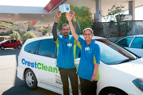 As part of milestone celebrations, Grant presented Danial Prasad and Arishma Singh with a plaque and $500 cash each for being the 500th Franchise. Danial and Arishma relocated from Auckland to Nelson under Crest’s ‘Move to the Regions’ Programme.