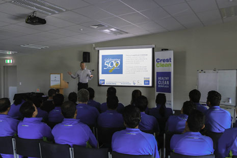 Team members were proud to be part of Crest’s 500 Franchises celebrations.
