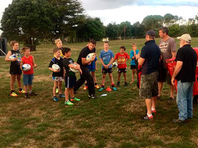 CrestClean LeslieRugby Junior Rugby Team Coaching Programme keeps kids moving and in rugby action for an hour of training.
