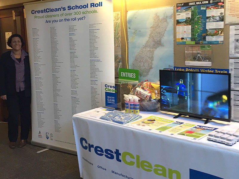 CrestClean’s stand was popular at the conference.