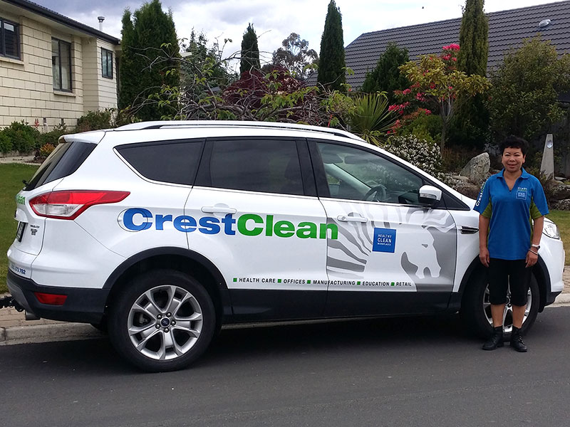 Central Otago franchisee Bev Hopgood is proud of her beautiful sign written Ford Kuga.