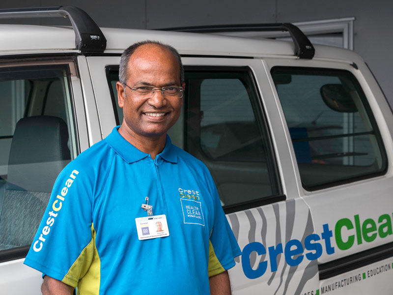 Hamilton franchisee Dorsammy (Samy) Goundar has been with Crest for 12 years.