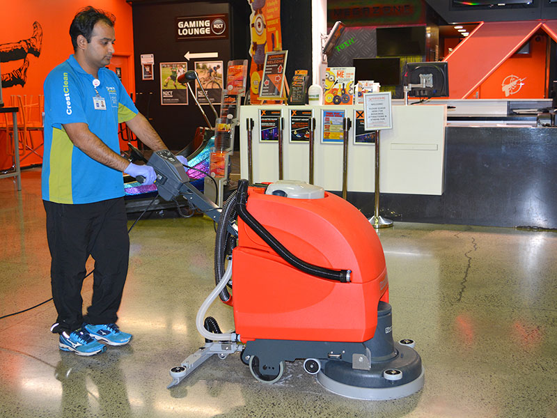 The auto scrubber machine is a cost effective and a productive method of cleaning and drying concrete floors.