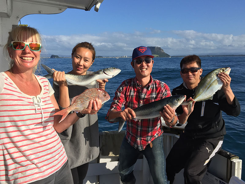 Eva Gordon, Christina Yoon, Woo-Sung Lee and Rudy Yoon enjoyed a day out fishing.
