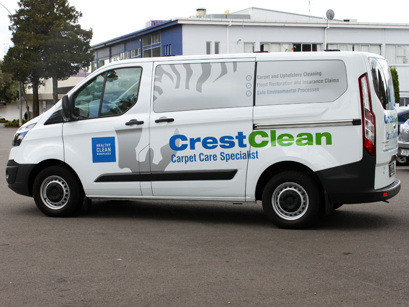 Ready to roll is CrestClean’s brand new Ford Transit. 