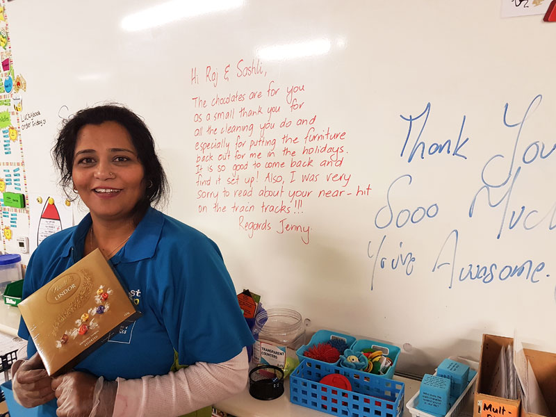 Seshli Anand with the chocolates she and her husband Raj received. 