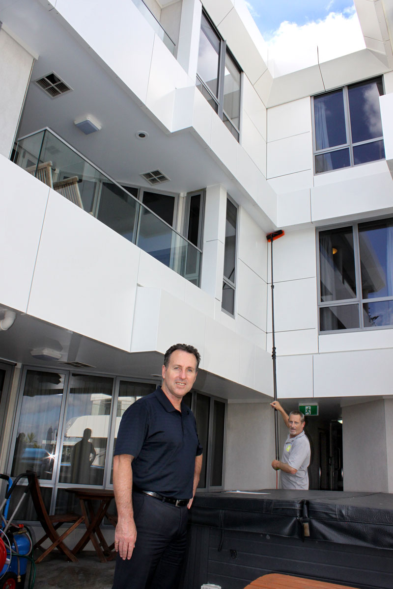 Shane Kennedy is delighted with the exterior cleaning by CrestClean.
