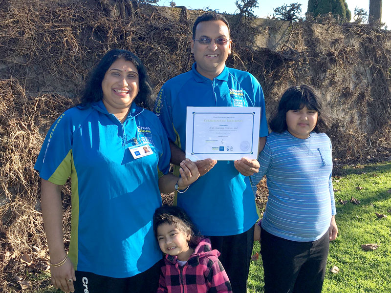 Yogeeta and Amidesh Singh with their children, Yashika, 3, and Amisha, 8. 